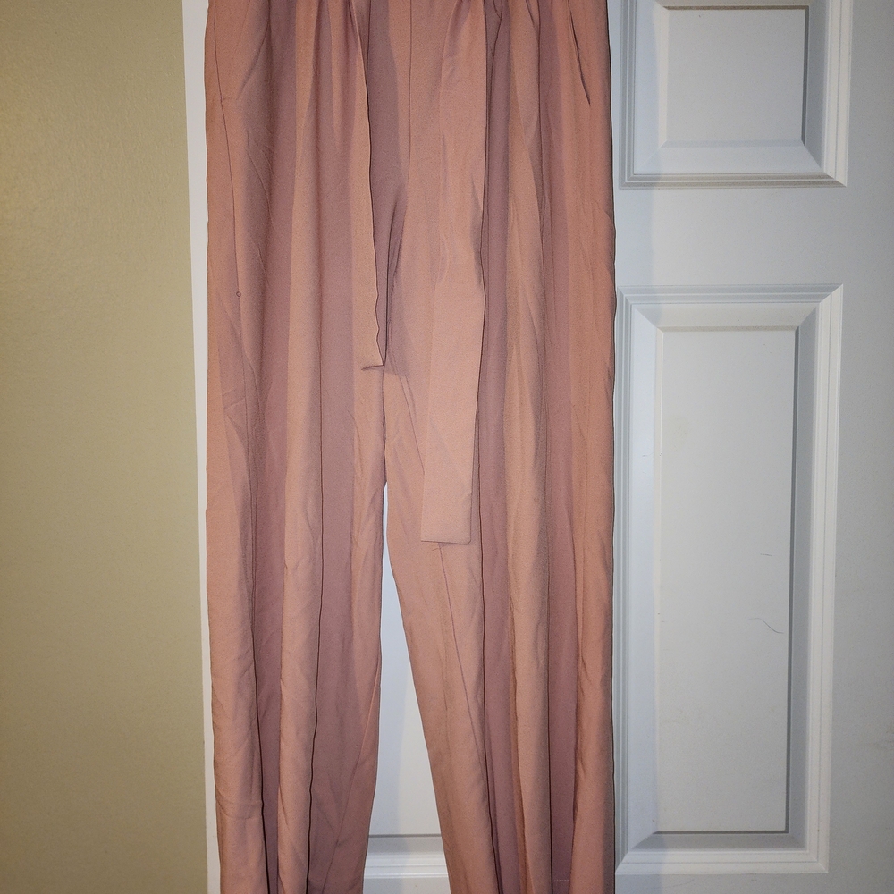 Torrid Women's Wide Leg Pants in Blush Pink